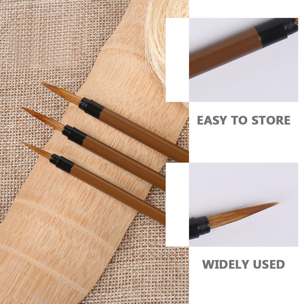 3Pcs Wolf Hair Line Drawing Pe - Watercolor Brush Pen 评论和价格