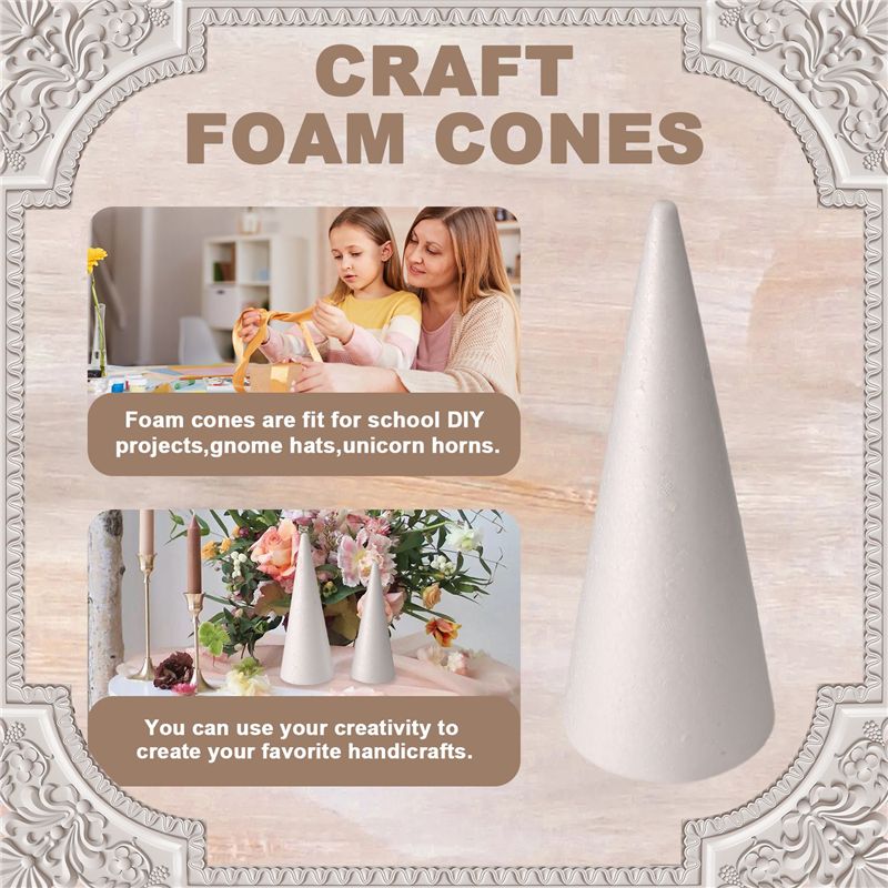 24Pack Foam Tree Cones For Art - Art Craft Christmas Tree 评论和价格