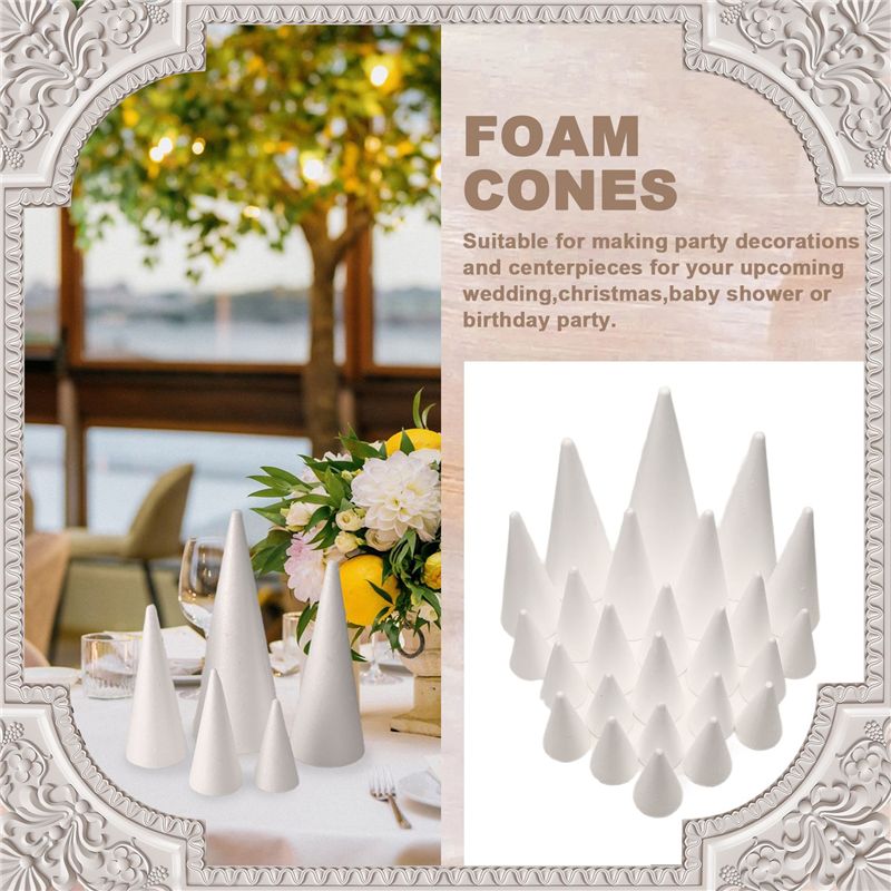 24Pack Foam Tree Cones For Art - Art Craft Christmas Tree 评论和价格
