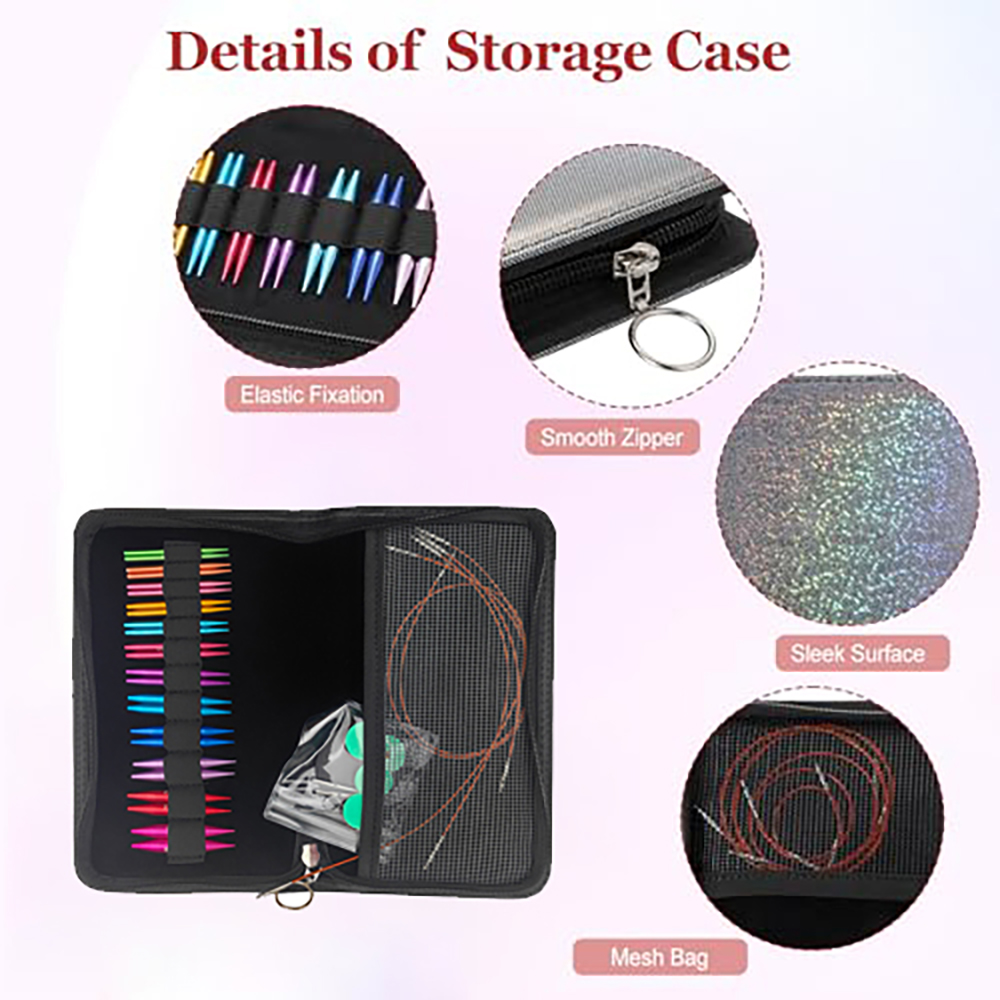 12 Pairs Interchangeable Circu - Knitting Needle Circular 评论和价格